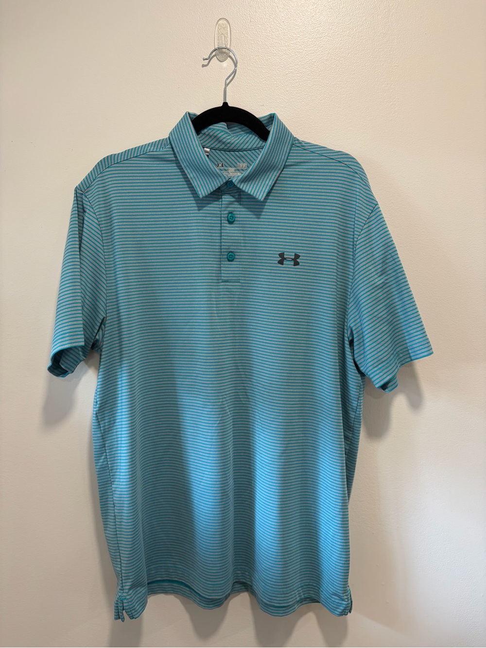 Under Armour Men’s Teal Striped Polo
#0126